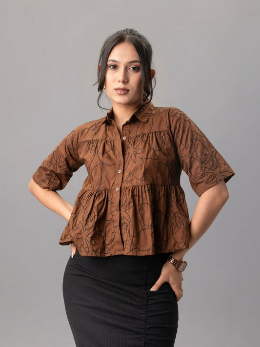 Buy Women Brown Shirts online in India | Natica