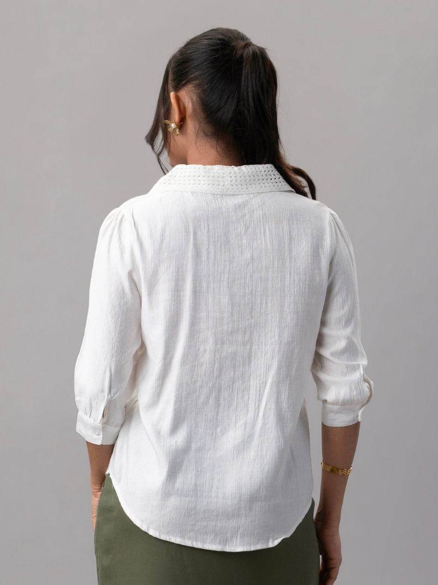 Classic White Cutwork Shirt