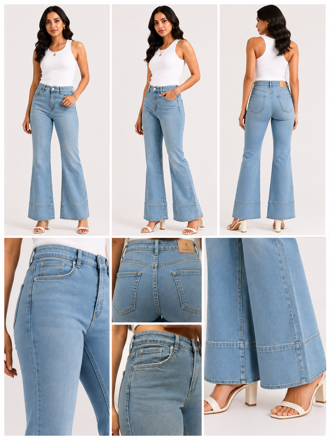 Sky Sculpt High-Rise Stretch Flared Jeans