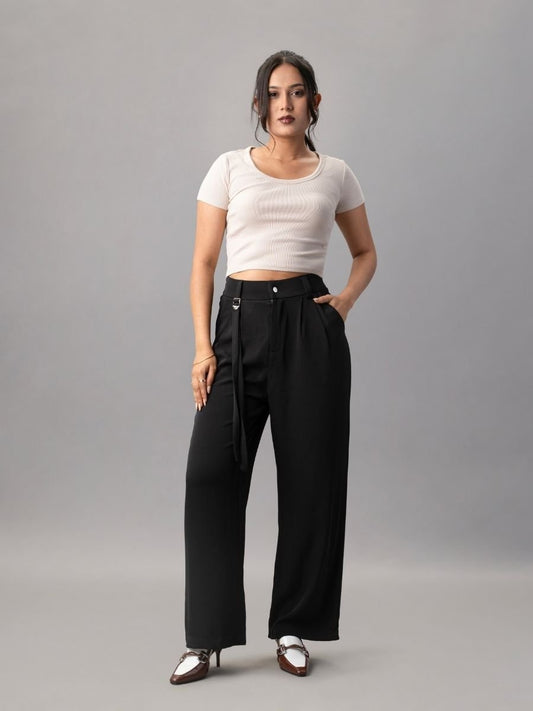 Buy High Rise Trousers Women online in India