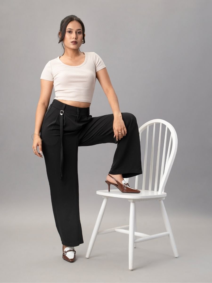 Buy High Rise Trousers Women online in India