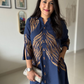 Midnight Fern Embroidered Shirt Dress