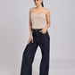 Essential Spaghetti Crop Top - Beige