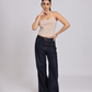 Essential Spaghetti Crop Top - Beige