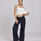 Essential Spaghetti Crop Top - White