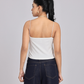 Essential Spaghetti Crop Top - White