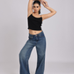 Essential Spaghetti Crop Top – Black
