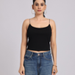 Essential Spaghetti Crop Top – Black