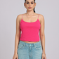 Essential Spaghetti Crop Top – Pink