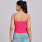 Essential Spaghetti Crop Top – Pink