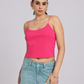 Essential Spaghetti Crop Top – Pink