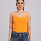 Essential Spaghetti Crop Top - Orange