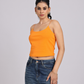 Essential Spaghetti Crop Top - Orange