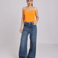 Essential Spaghetti Crop Top - Orange