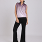Mauve Satin Drape Neck Sleeveless Top