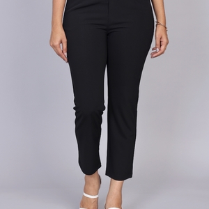 Classic Black Ankle-Length Trousers