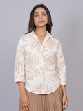 Ivory Petal Cutwork Shirt
