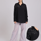 Black Pearl-Diamond Oversized Shirt