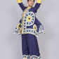 Blue Silk Print Co-Ords Set