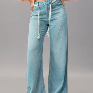 Denim Wide Leg Pants