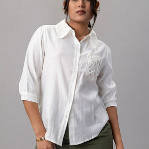 Classic White Cutwork Shirt