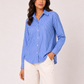 Riviera Blue Striped Relaxed-Fit Cotton Shirt