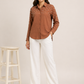 Brown Fit Pearl & Diamond-Embellished Shirt