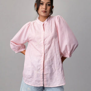 Roseline Reverie Striped Cotton Shirt-Top