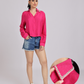 Hot Pink Pearl Collar Shirt