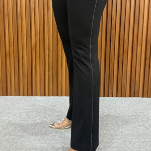 Diamond Black Sleek Stretch Pants