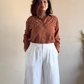 Brown Fit Pearl & Diamond-Embellished Shirt