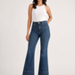Azure Sculpt High-Rise Stretch Flared Jeans