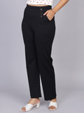 Mid-Rise Sleek Black Trousers