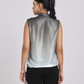 Mint Satin Drape Neck Top