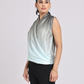 Mint Satin Drape Neck Top