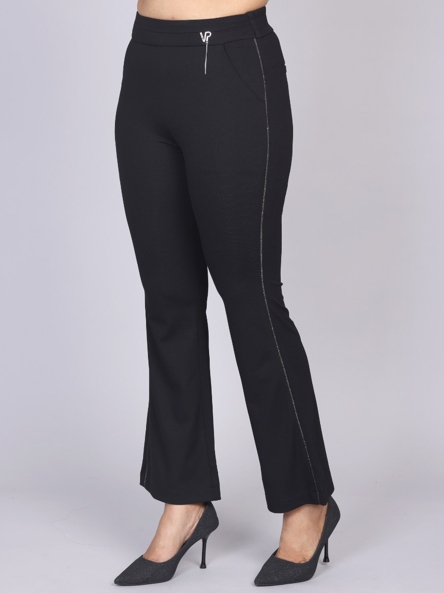 Diamond Black Sleek Stretch Pants