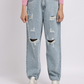 Blue Pearl Embellished Distressed Jeans