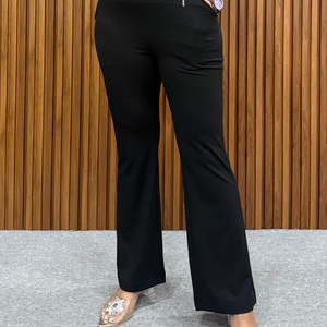 Diamond Black Sleek Stretch Pants