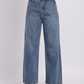 Mid-Blue Rhinestone Straight-Fit Jeans