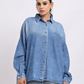 Oversized Light-Blue Denim Shirt