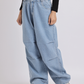 High-Waist Elasticated Wide-Leg Denim Jeans