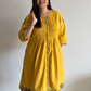 Embroidered Yellow Cotton Dress