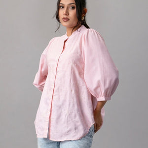 Roseline Reverie Striped Cotton Shirt-Top