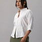 Classic White Embroidered Scallop Hem Shirt