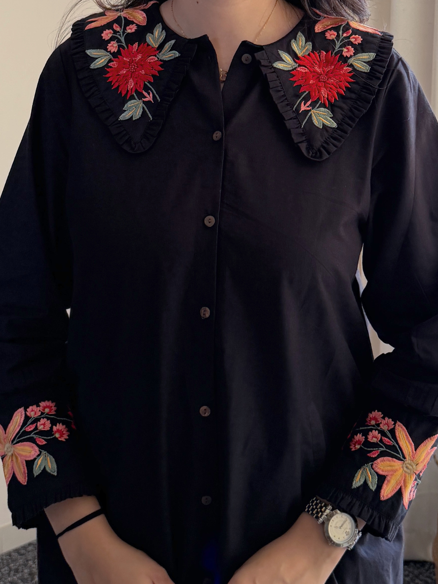 black hand embroidery dress Hand Embroidered Dress for Women Online