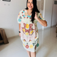 Floral Fabric Cotton Dress