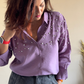 Dusty Lilac Pearl Embellished Shirt