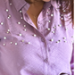 Dusty Lilac Pearl Embellished Shirt