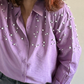Dusty Lilac Pearl Embellished Shirt