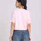 Chic Graphic Print Relaxed Fit T-Shirt - Pink
